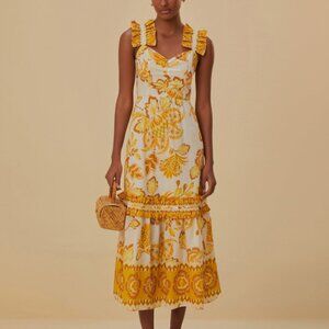 Off-White Aura Floral Midi Dress